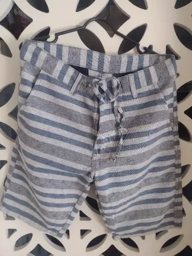 Bermuda listada, Tam 36, usada, masculina 