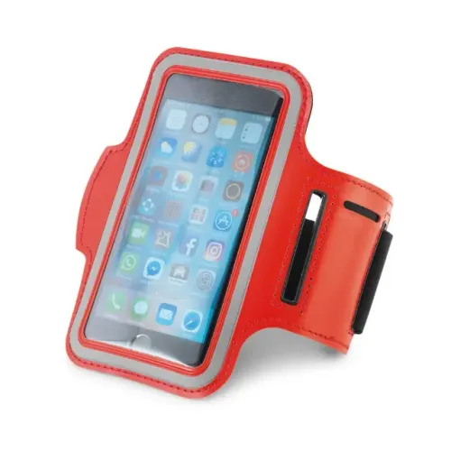 capa suporte de celular para braço le-3709 5,5" iti blue-vermelho