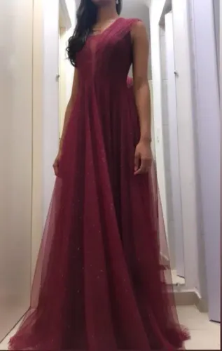 Vestido Longo Vermelho com Paetês