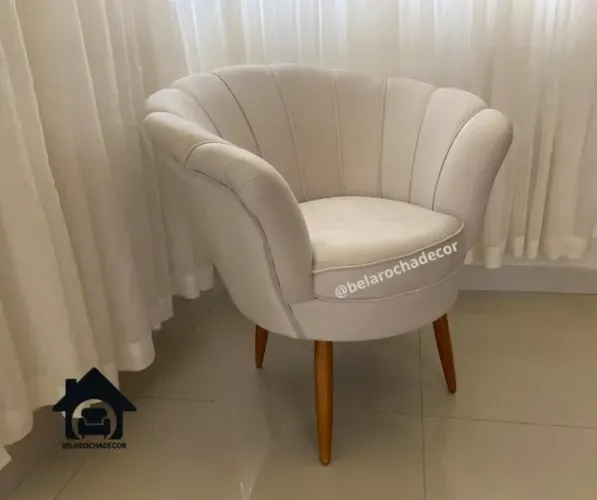 Poltrona Petala Veludo Nova Preço de Atacado
