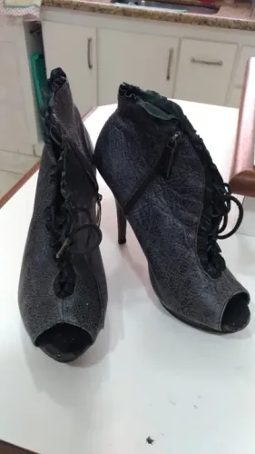 Sandália Salto Alto Carmen Steffens, Preto, 35