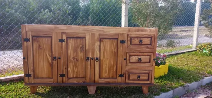 Balcão de Pia de 1,60 madeira de Pinus