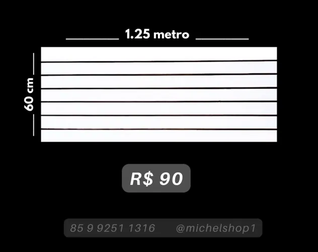 Painel canaletado expositor vários tamanho preço na foto 