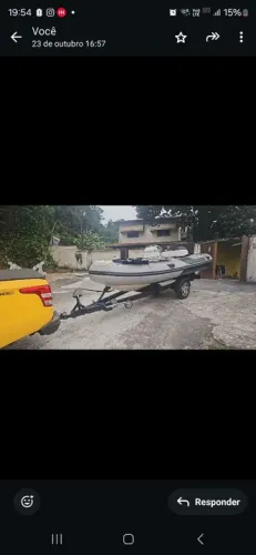 Bote Zefir 4.2 motor 50hp everude e carreta rodoviária