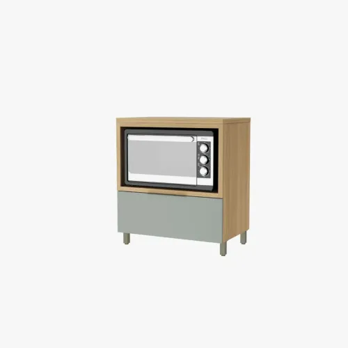 BALCÃO 100% MDF PARA FORNO 1 GAVETA E CAIXA ORGANIZADORA - MARQUESA