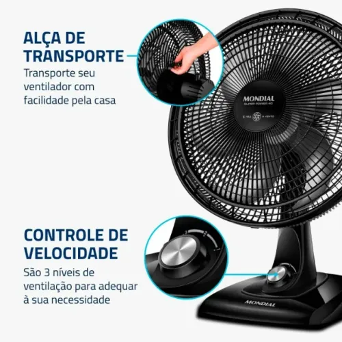 Ventilador Mondial de Mesa 40Cm-Entregas 9h as 22h