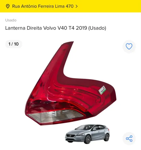 Lanterna Traseira Direita Volvo V40 T4 2019