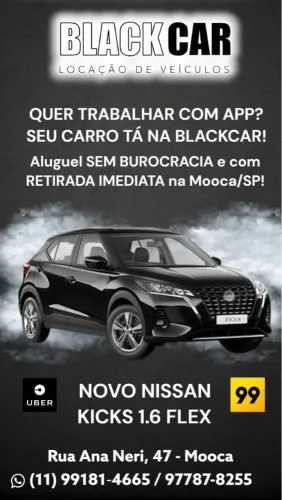 Aluguel de Carro para Uber e 99