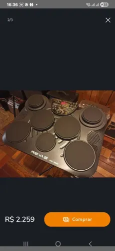 Bateria Eletronica Portatil Revas Pb-350 By Roland