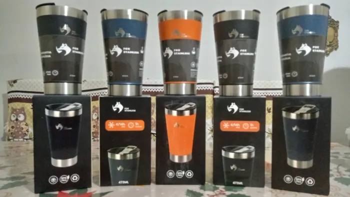 Copos Térmicos Fox Stainless 473ml