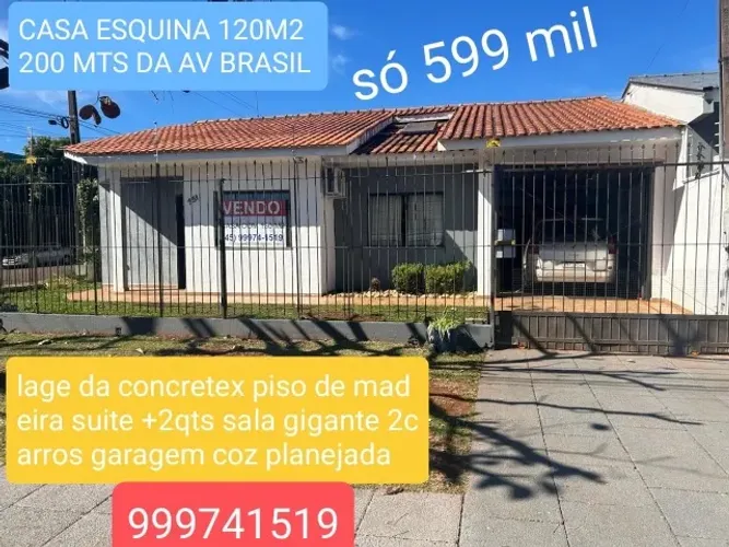 Casa de esquina. de 750 por 599 sao cristovao Rua Ponta Grossa com laranjeiras do sul