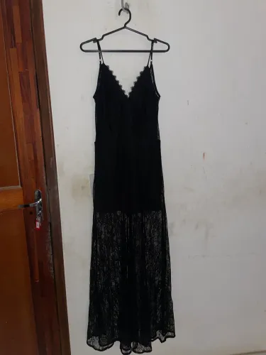 vestido rendado social