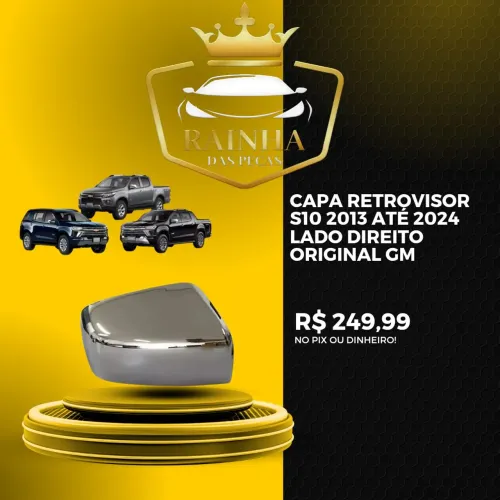 Capa Retrovisor S10 2013 até 2022 Lado Direito