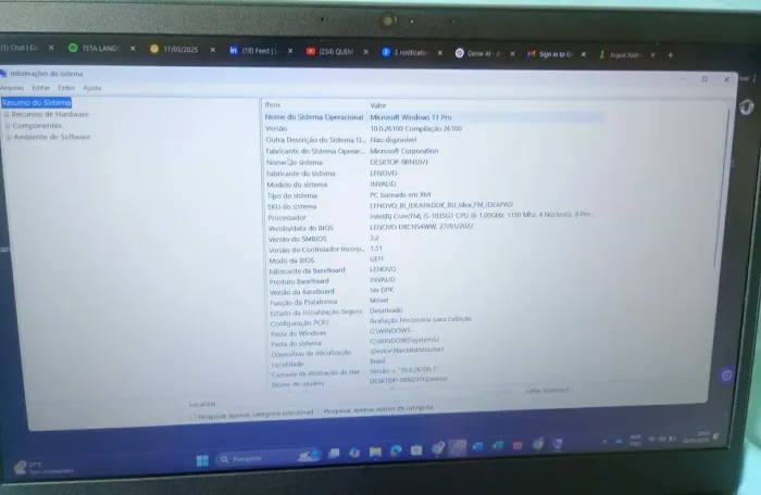 Notebook Lenovo