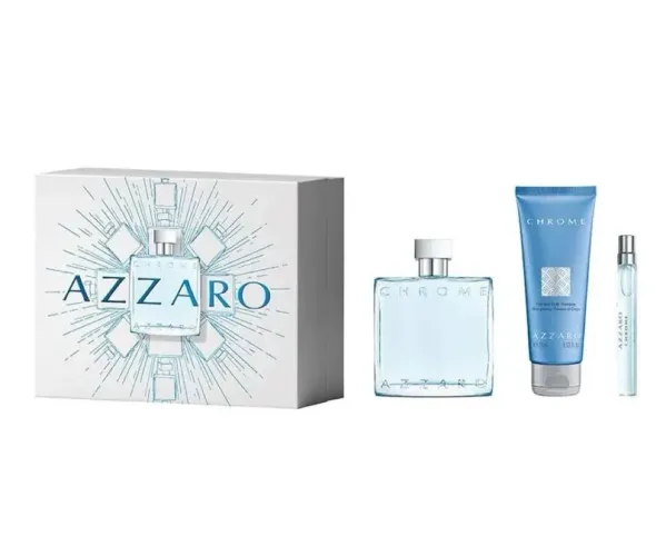 Kit Azzaro Chrome Kit - Perfume Masculino EDT + Gel de Banho + Travel Size 10ml valor 500