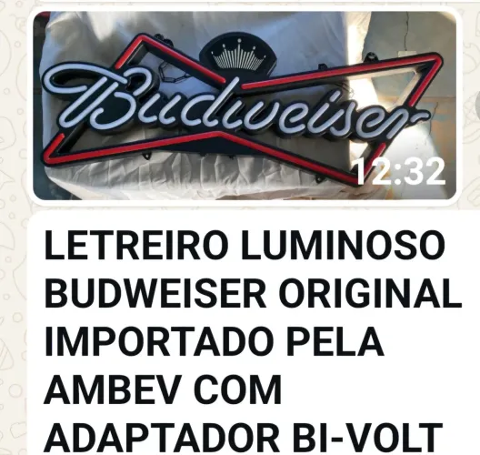 Letreiro Luminoso Budweiser Original