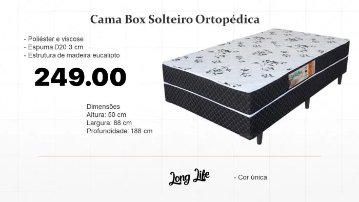 Cama Box Solteiro Ortopédica - ENTREGA HOJE !!!