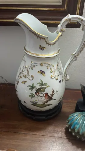Jarro Decorativo de Porcelana com Pássaros