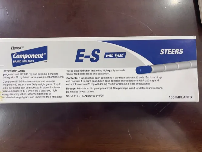 100 Component® E-S com Tylan - Implantes para bovinos