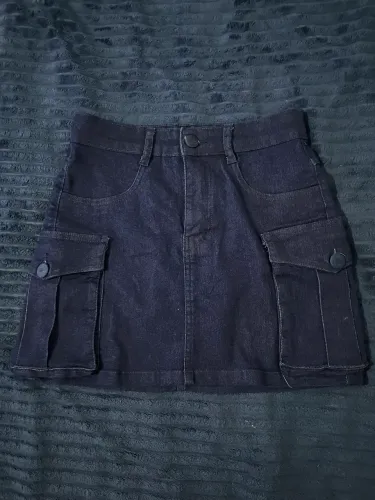 Saia jeans azul