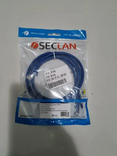 Cabo de Rede CAT.5E 1.5M Azul - SecLan