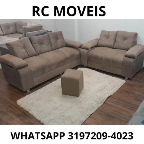 Conjunto Sofá Sonata 2 e 3 Lugares - Estrutura Reforçada