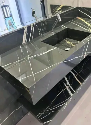 Fabríco pia esculpida de porcelanato