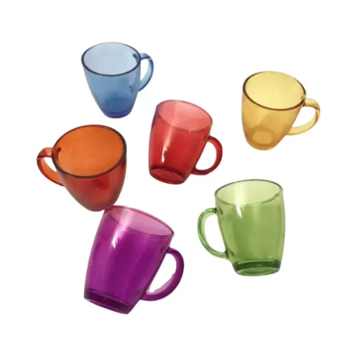 Kit de Canecas Vidro Coloridas - 6 Peças