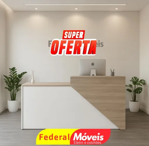 Balcão de Atendimento 0,93x1,71x0,61 - Perfeito para recepções e atendimento ao público!