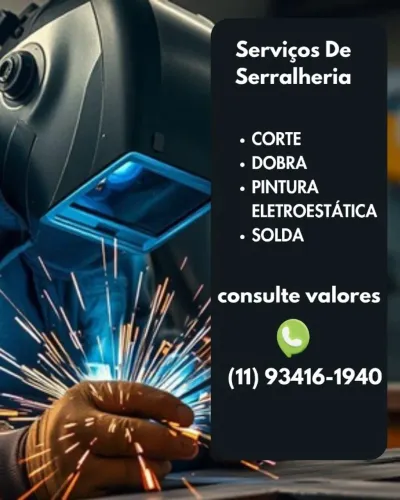 Serviços de serralheria - corte, dobra e pintura eletro estática 