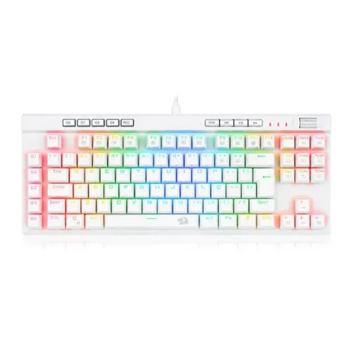 Teclado Óptico 80% Redragon Magic Wand Pro White RGB Switch Blue - WZetta
