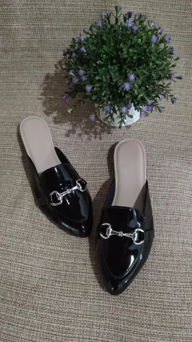 Mule Sapatilha Feminina Preta