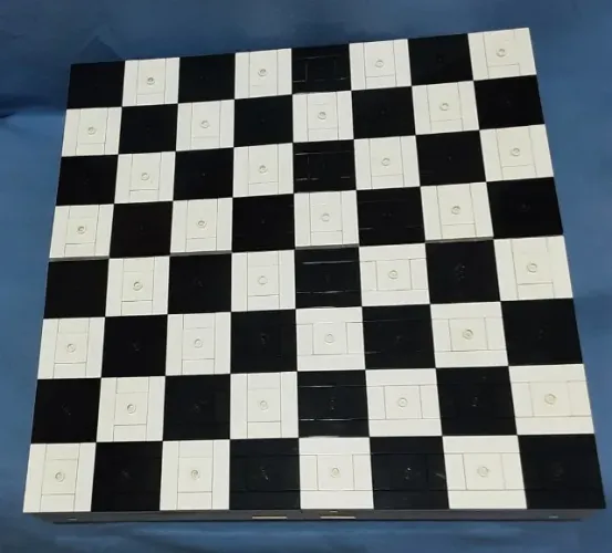 LEGO base de xadrez, faltando em torno de 5 peças, algumas com leve amarelado (Set 40158) 