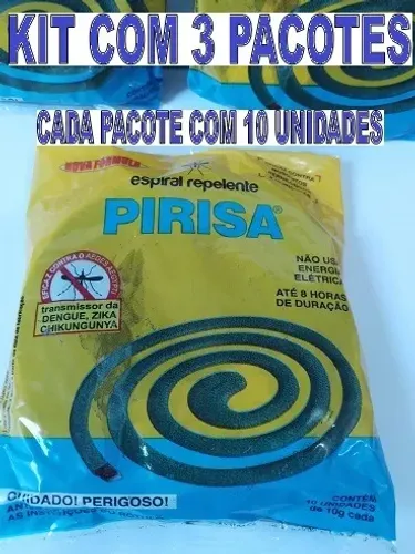 Repelente Espiral 3 pacotes com 10 Unid.