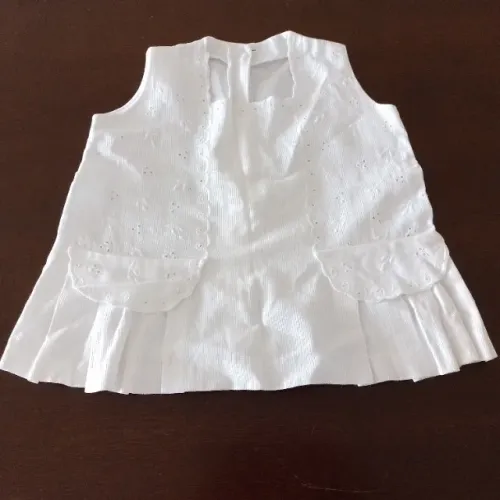 Vestido infantil vintage em algodão