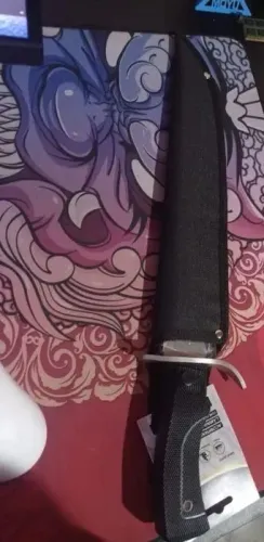 Facão Tático Militar Extremamente Afiado Resistente Camping Roça - Com Bainha