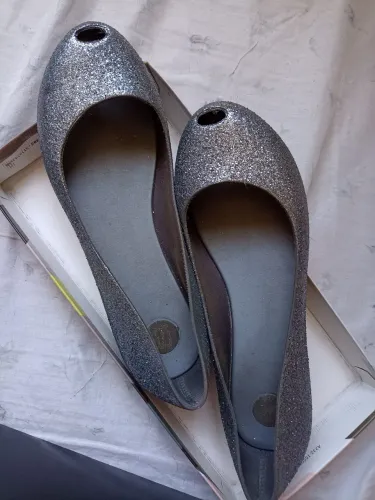 Sapatilha Melissa Glitter Prata - Original