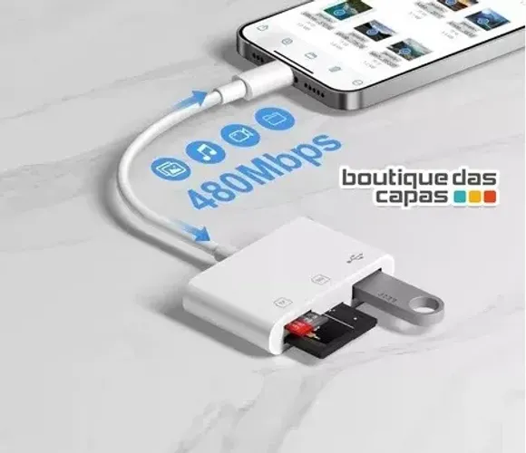 Leitor De Cartão de memoria usb p/ tipo c MicroSD TF iPad notebook samsung iphone 15 16 17