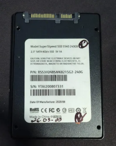 SSD 240GB 100% SAUDAVEL ( limpo pronto pra uso )