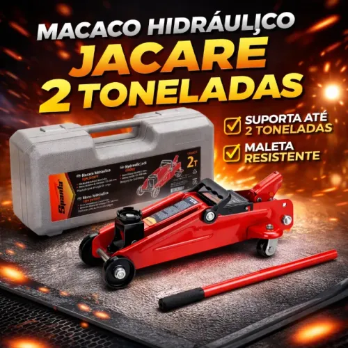 Macaco Hidráulico Jacaré 2 Toneladas SPARTA com Maleta