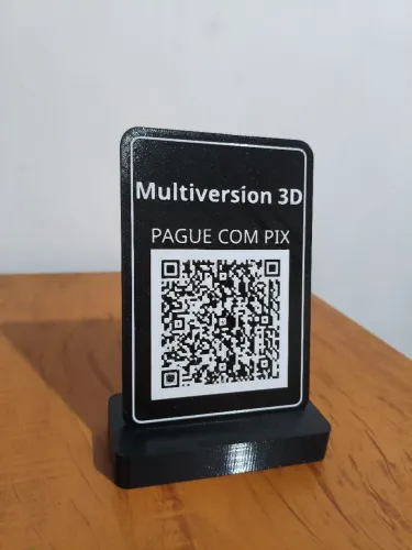 Placa Pix personalizada impressa em 3D
