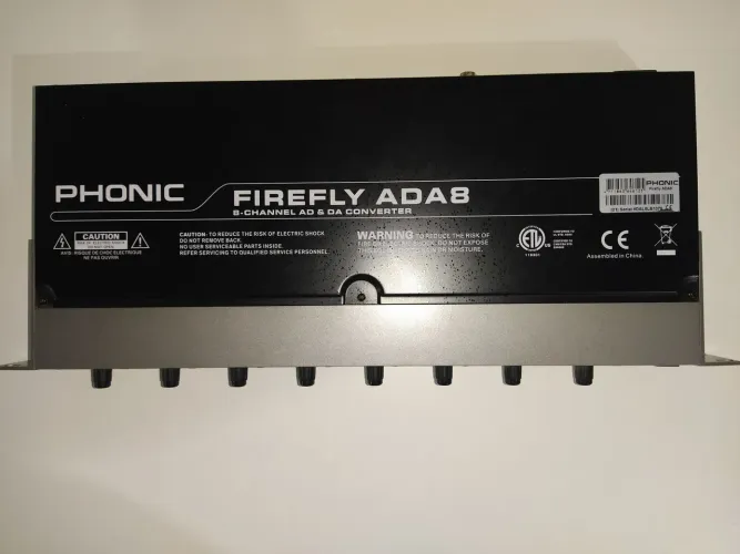 Conversor/Extensor ADAT Phonic Firefly ADA8 - 8 Canais Pré-Amps + Cabos