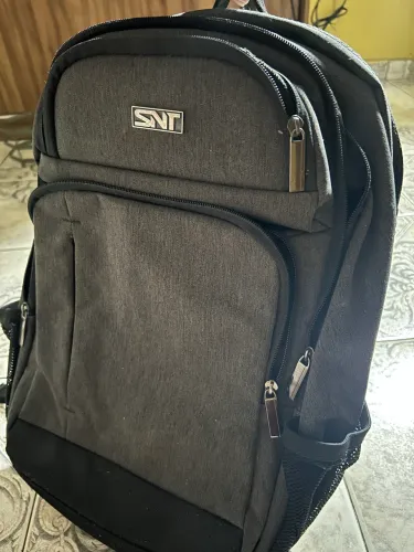 Mochila Executiva Santino (SNT) Acolchoada para Notebook - Cinza Escuro