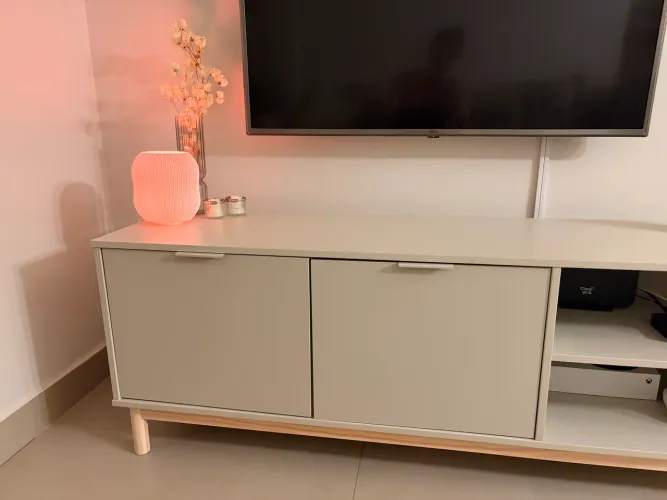 Rack Tok Stok 2 portas 140x38 - cor creme