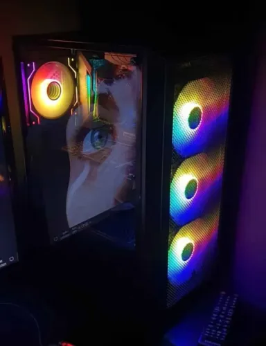 Gabinete Gamer Mancer Narok RGB Mid-tower Com 3 Ventoinhas