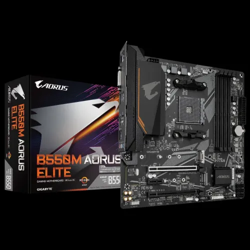 Placa Mãe Gigabyte B550M AORUS Elite, Chipset B550, AMD AM4, mATX, DDR4