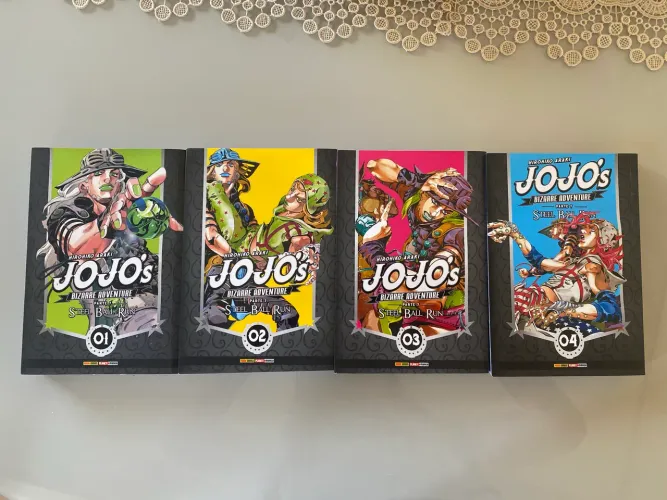 Mangá Jojo?s Bizarre Adventure Parte 7 Steel Ball Run Volumes 1 ao 4