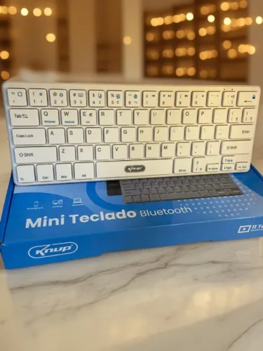 Mini teclado knup bluetooth Branco an13