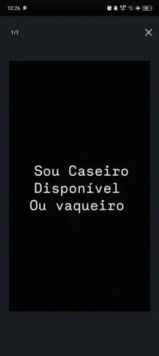 Sou caseiro e vaqueiro