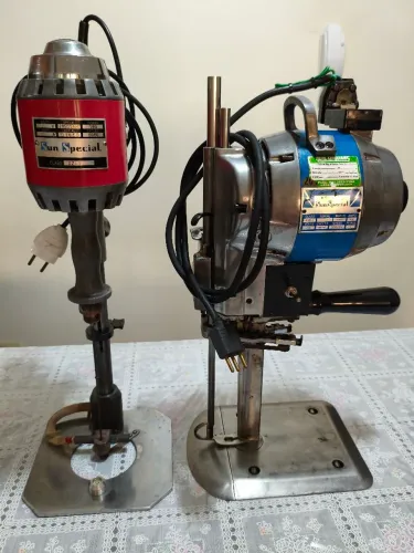 Máquina de cortar tecido industrial 8" e Máquina de furar tecido 
